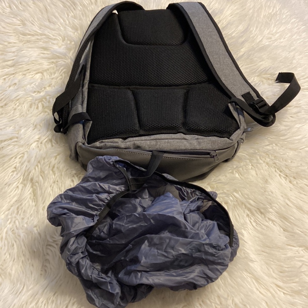 Gray Backpack BNWOT please see all pictures padded back gray and teal color - Picture 14 of 16